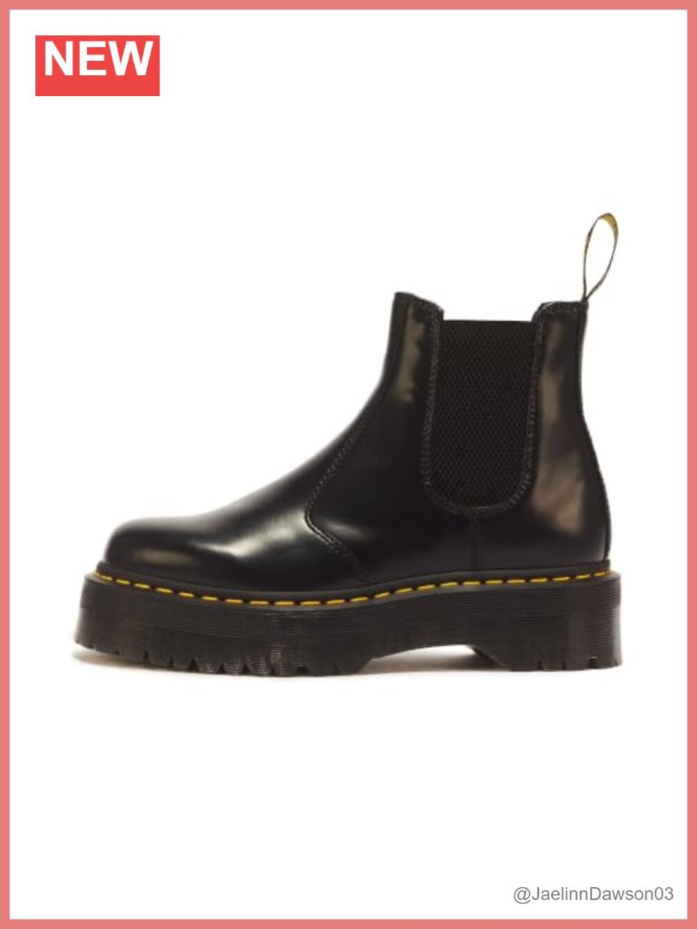 Chelsea Platform Leather Boots Women Pull-On 1.5 Inch Sole